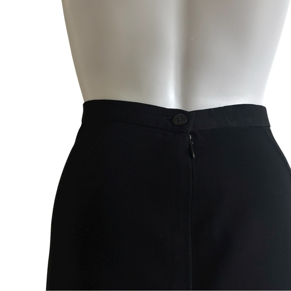 Giorgio Armani Vintage Black Wool Knee Length Skirt Size 44 - Picture 4 of 6
